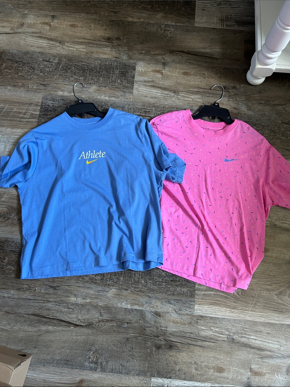 NWT Nike Kids Blue & Pink Graphic Short Sleeve Tees XL